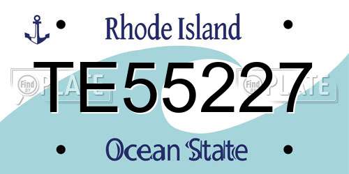 TE55227 Rhode Island License Plate