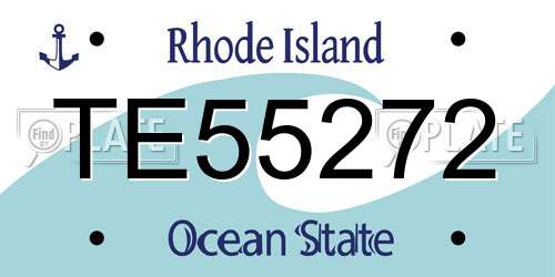 TE55272 Rhode Island License Plate
