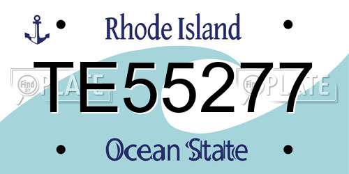TE55277 Rhode Island License Plate