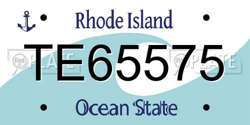 TE65575 Rhode Island License Plate