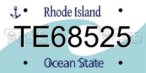 TE68525 Rhode Island License Plate
