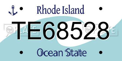TE68528 Rhode Island License Plate