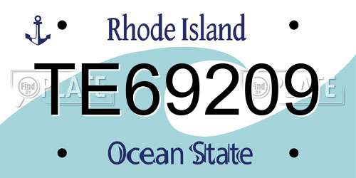 TE69209 Rhode Island License Plate
