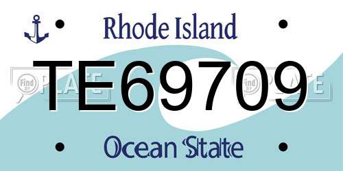 TE69709 Rhode Island License Plate