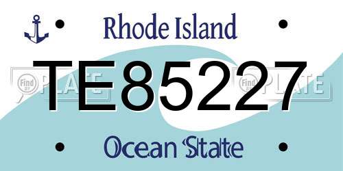 TE85227 Rhode Island License Plate