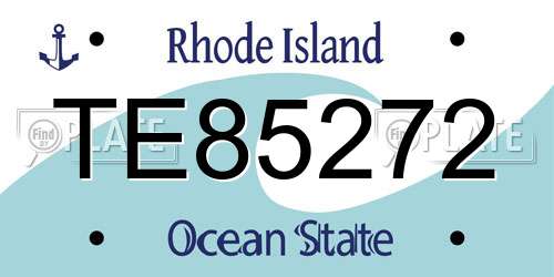 TE85272 Rhode Island License Plate