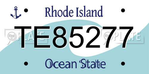 TE85277 Rhode Island License Plate