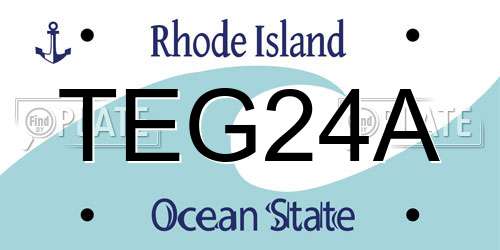 TEG24A Rhode Island License Plate