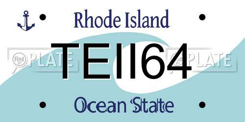 TEII64 Rhode Island License Plate