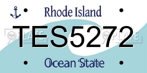 TES5272 Rhode Island License Plate