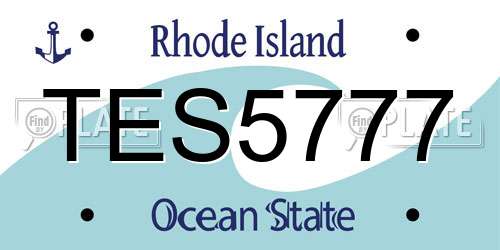 TES5777 Rhode Island License Plate