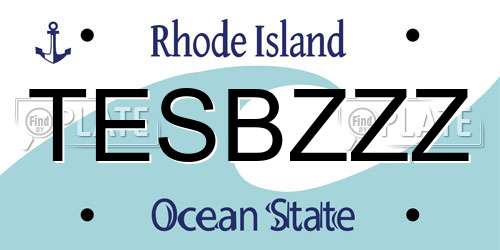 TESBZZZ Rhode Island License Plate