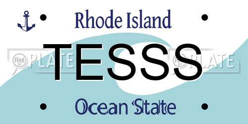 TESSS Rhode Island License Plate