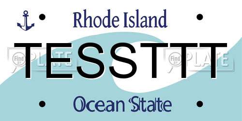 TESSTTT Rhode Island License Plate