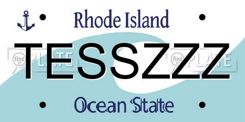 TESSZZZ Rhode Island License Plate