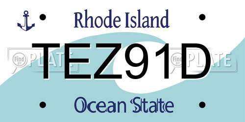 TEZ91D Rhode Island License Plate