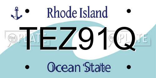 TEZ91Q Rhode Island License Plate
