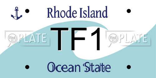 TF1 Rhode Island License Plate