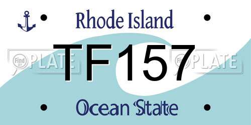 TF157 Rhode Island License Plate