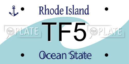 TF5 Rhode Island License Plate