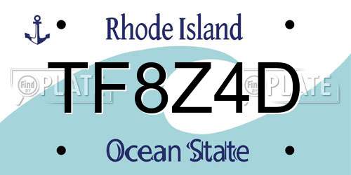 TF8Z4D Rhode Island License Plate