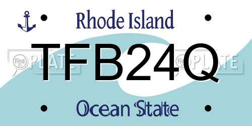 TFB24Q Rhode Island License Plate