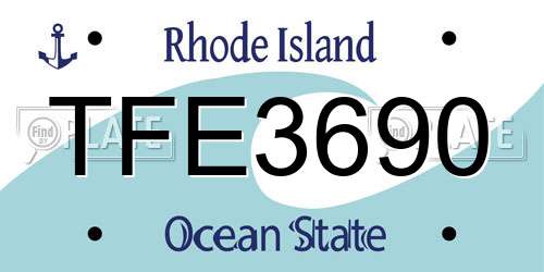TFE3690 Rhode Island License Plate