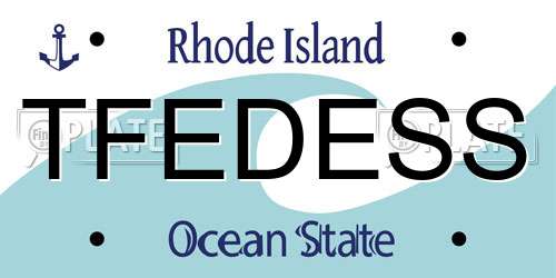 TFEDESS Rhode Island License Plate