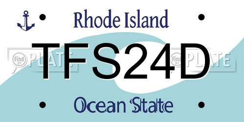 TFS24D Rhode Island License Plate