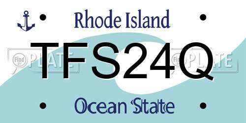 TFS24Q Rhode Island License Plate