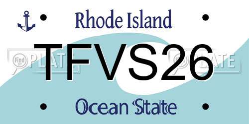 TFVS26 Rhode Island License Plate
