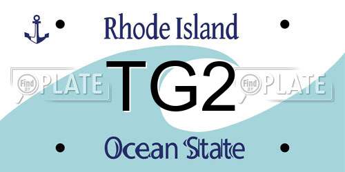 TG2 Rhode Island License Plate