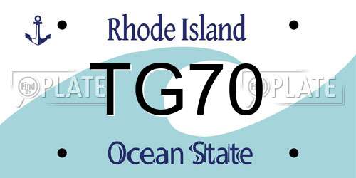 TG70 Rhode Island License Plate