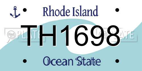 TH1698 Rhode Island License Plate