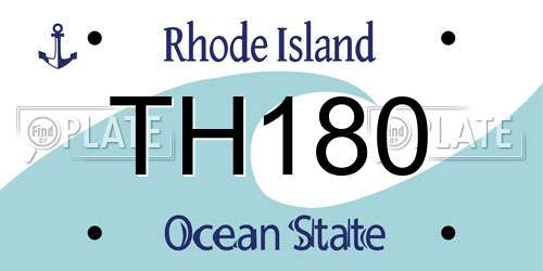 TH180 Rhode Island License Plate