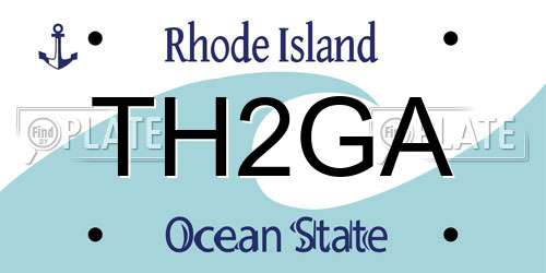 TH2GA Rhode Island License Plate