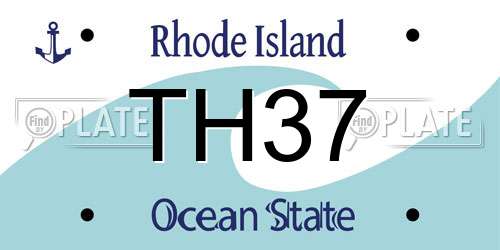 TH37 Rhode Island License Plate