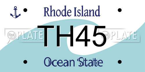 TH45 Rhode Island License Plate