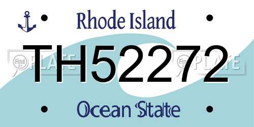 TH52272 Rhode Island License Plate