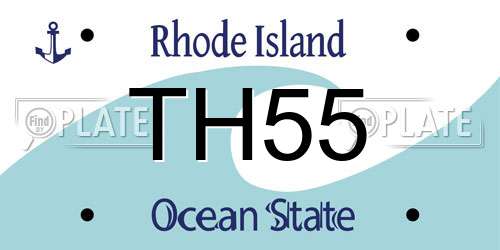 TH55 Rhode Island License Plate