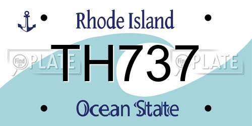 TH737 Rhode Island License Plate