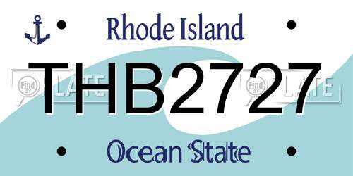 THB2727 Rhode Island License Plate