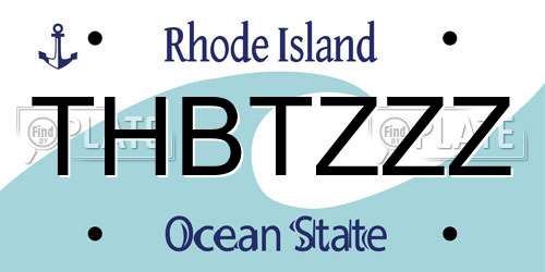 THBTZZZ Rhode Island License Plate