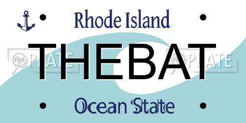 THEBAT Rhode Island License Plate