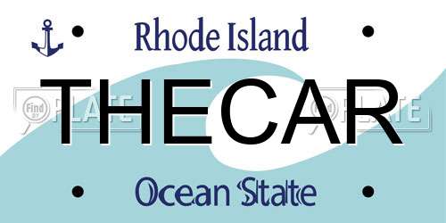 THECAR Rhode Island License Plate