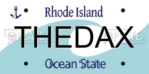 THEDAX Rhode Island License Plate