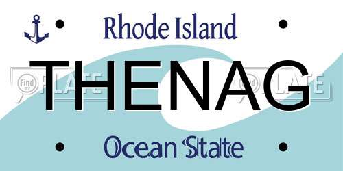 THENAG Rhode Island License Plate