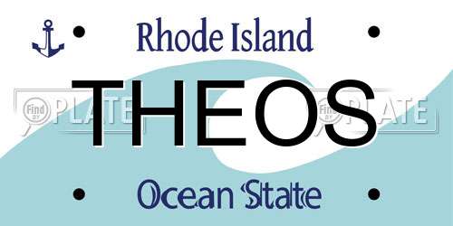 THEOS Rhode Island License Plate