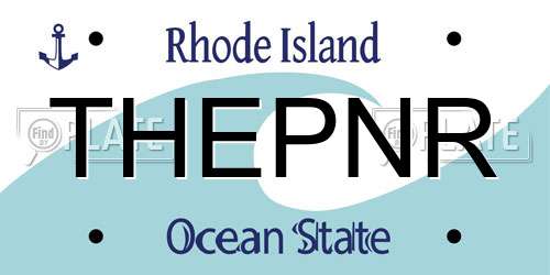 THEPNR Rhode Island License Plate
