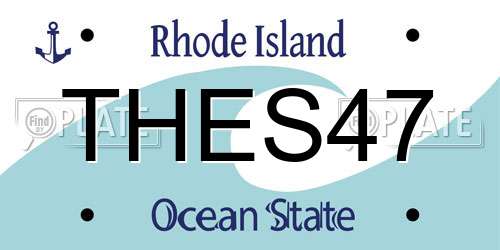 THES47 Rhode Island License Plate